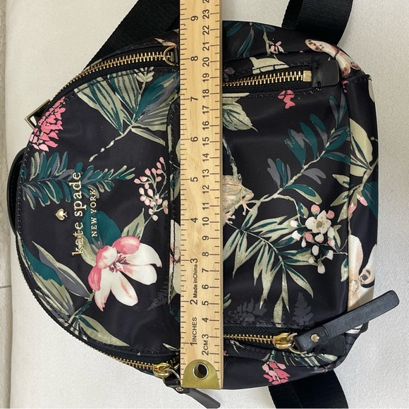 Kate Spade Black Floral Watson Lane Botanical Hartley Mini Backpack - Picture 10 of 10